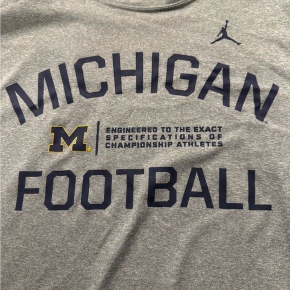 2/$20 Jordan Dri-FIT Michigan Wolverines Football T-Shirt - Picture 1 of 3